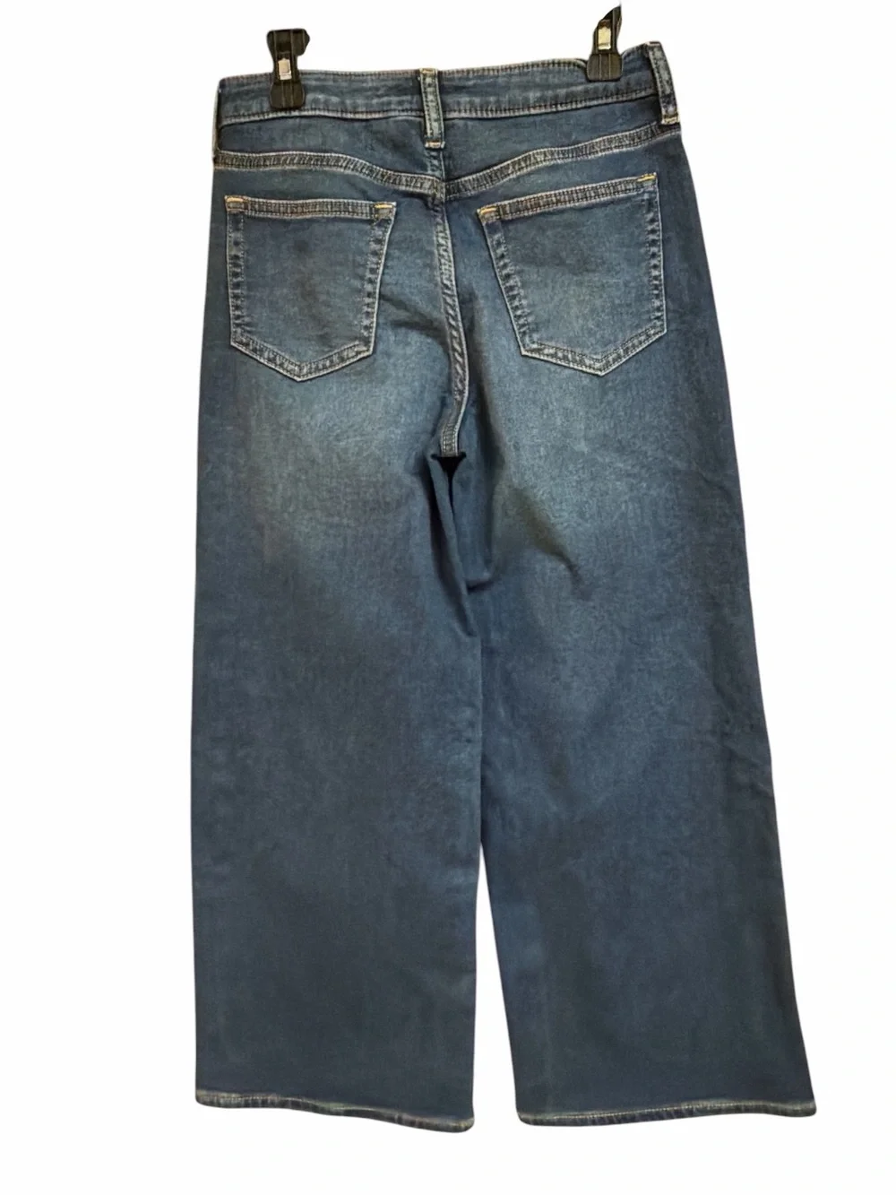GAP Girls SuperSoft Wide-Leg Ankle Jeans Mid-Wash Blue Size 12
